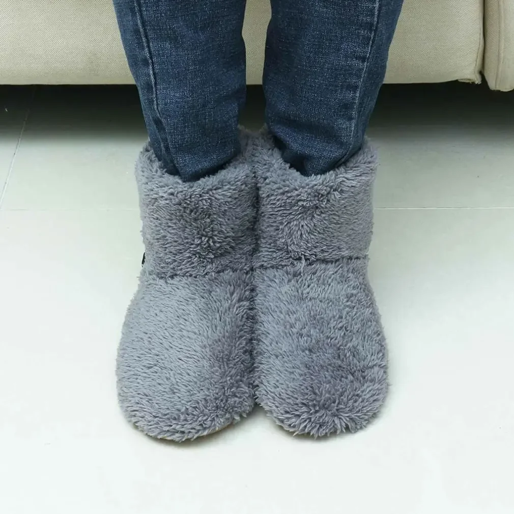 1 Pair Electric Heating Shoes USB Men Women Winter Warm Snow Boots Electric Heating Shoes