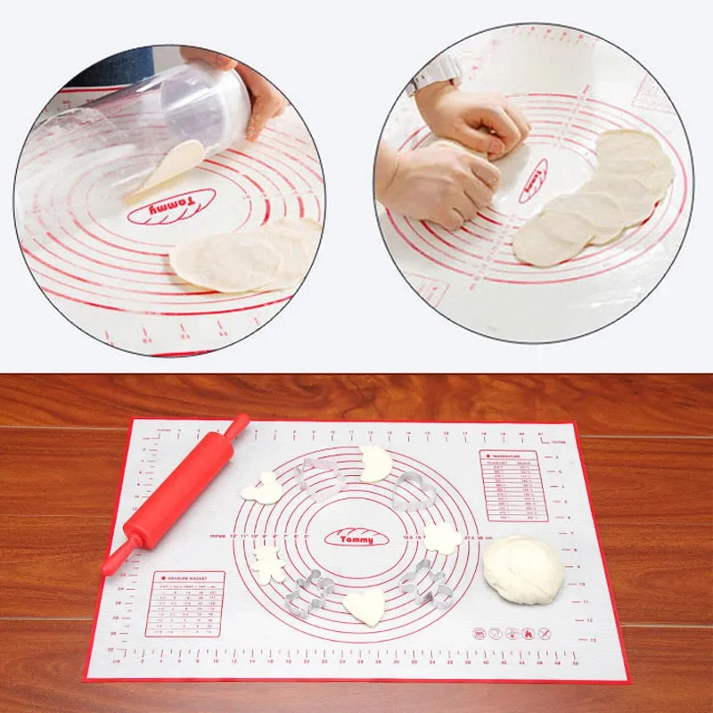 Silicone Baking Mat Scale Rolling Dough Pad Kneading Dough Mat Non Stick Pastry Oven Liner Bakeware 60*40/40*30cm