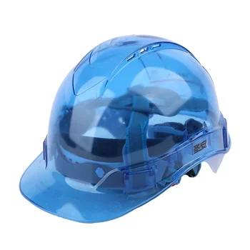 Casco di sicurezza trasparente Costruzione Arrampicata Steeplejack Lavoratore Casco protettivo Elmetto di sicurezza sul posto di lavoro all'aperto Nuovo