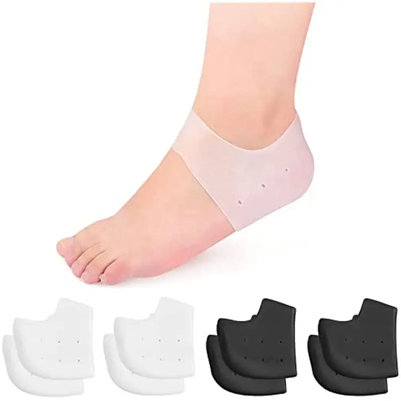 Gel Silicone Heel Protector Heel Cups Spurs Cracked Plantar Fasciitis Gel Pads Sleeve Socks Feet Care Foot Care Insoles heel cushion insole,heel patch insole,heel cushion protector,heel insoles,heel protector patches,heel protector pads,heel socks,heel protector