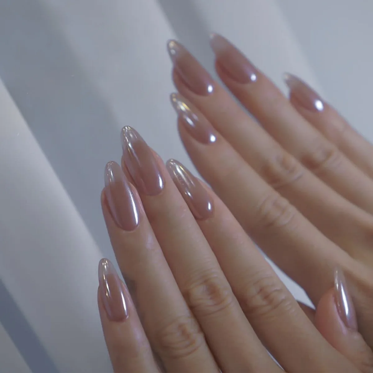 24pcs Red False Nails  Almond Stiletto Short French Wearable Fake Nails Art Artificial Full Cover Simple Press on Nail Tips