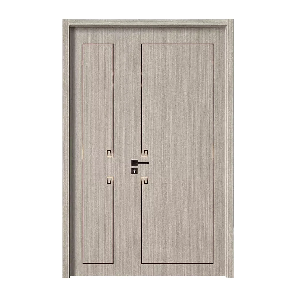 Popular Design Economical Wooden Door Design Apartment Home Interior Wood Composite WPC Door Waterproof WPC Room Wooden Door 5