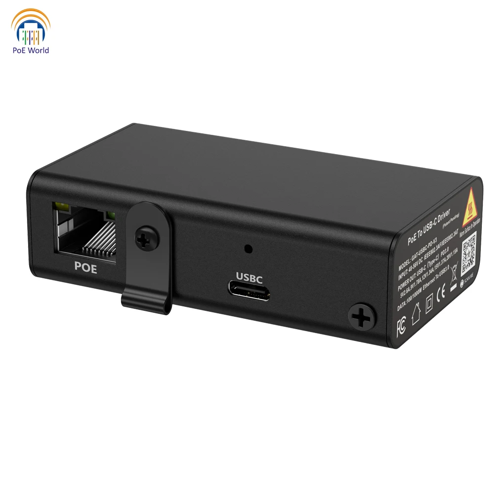 New! Gigabit PoE+ 802.3at to USB-C Power+ Wired Data Delivery with 25 Watt Output USBC Compatible with iPad Pro 12.9" Surface Go