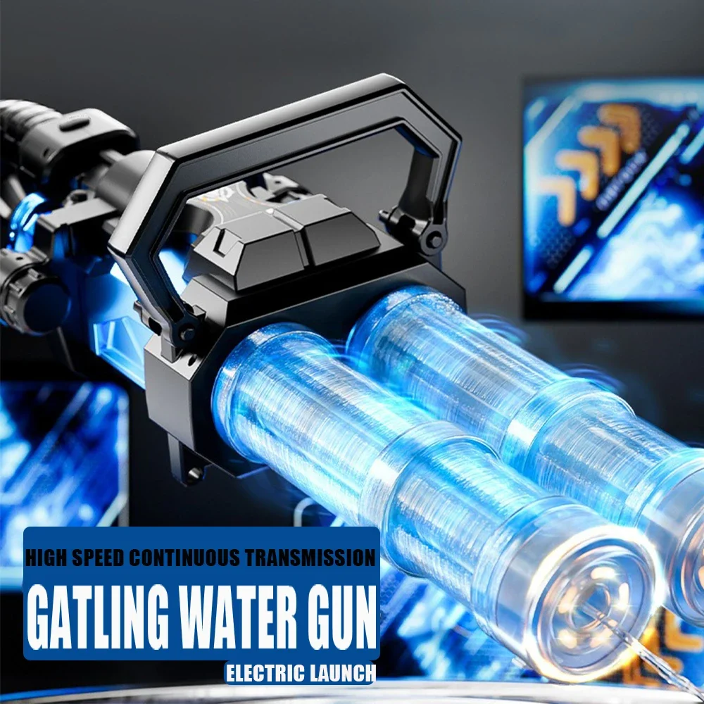 Gatling Electric Automatic Water Storage Gun Toys Portable Children Summer Beach Outdoor Fight Fantasy Toys for Boys Kids Game water guns water toy launcher