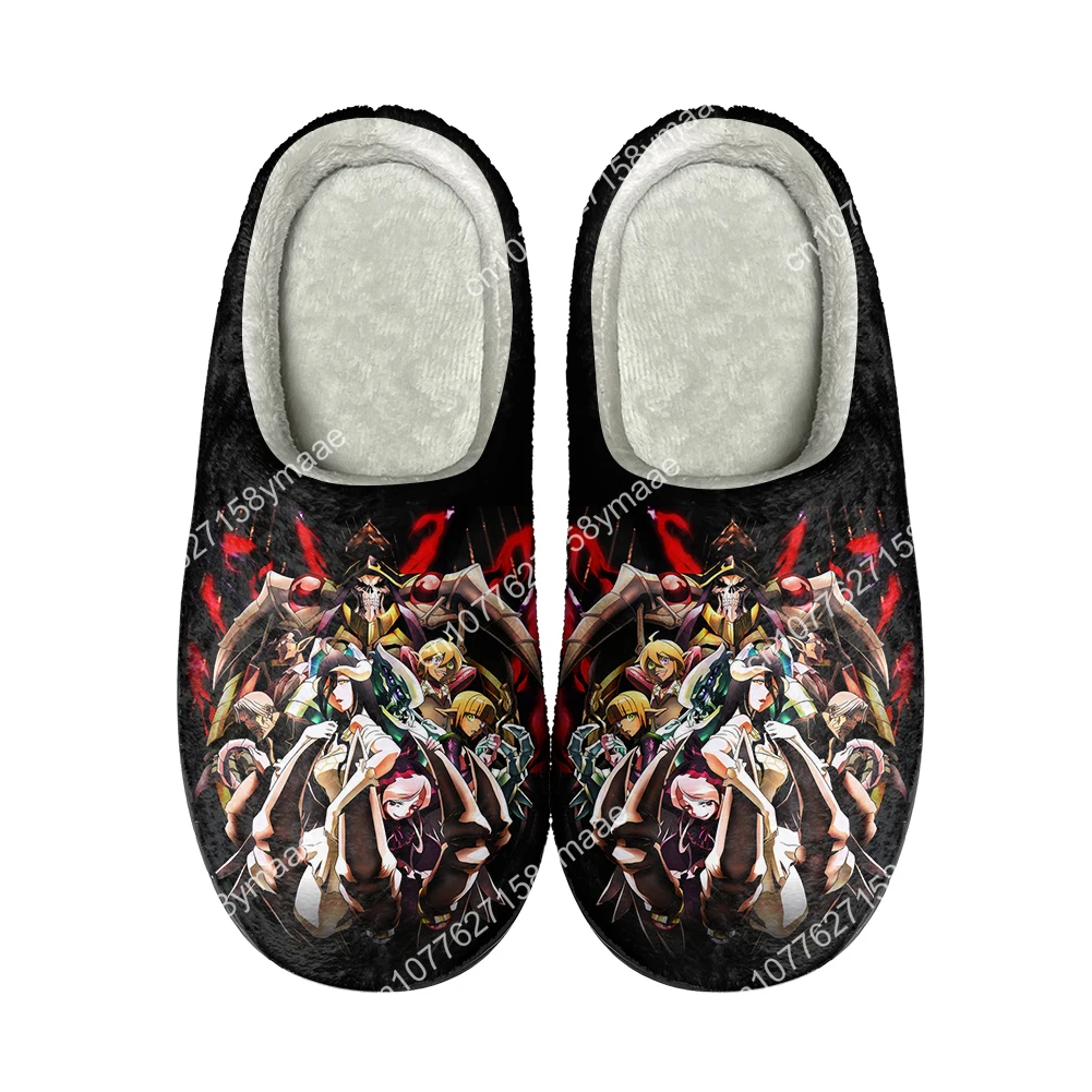 Hot Anime Overlord Home Cotton Custom Slippers High Quality Mens Womens Plush Fashion Casual Keep Warm Shoes Thermal Slipper