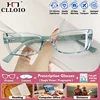 CLLOIO Simple Small Square Myopia Photochromic Glasses Trendy Women Anti Blue Ray Reading Prescription Optical Office Eyeglasses