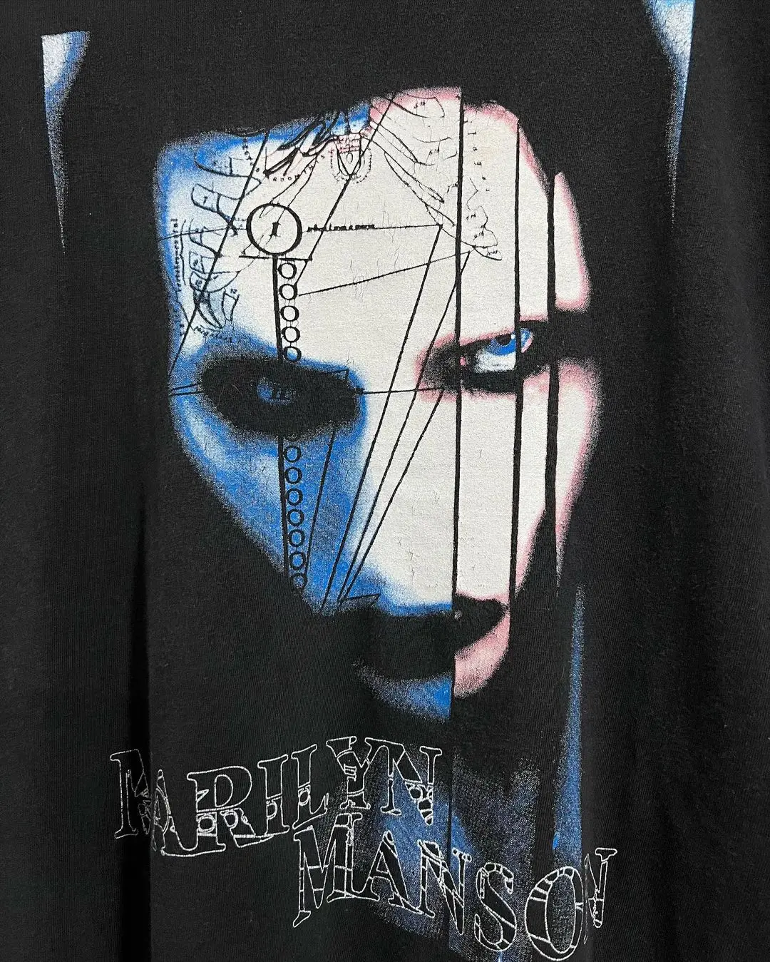 Marilyn Manson High Street Tattoo Man in Dark Gothic Blockbuster Sweater Autum Winter Long Sleeve Round Neck Sweater 3