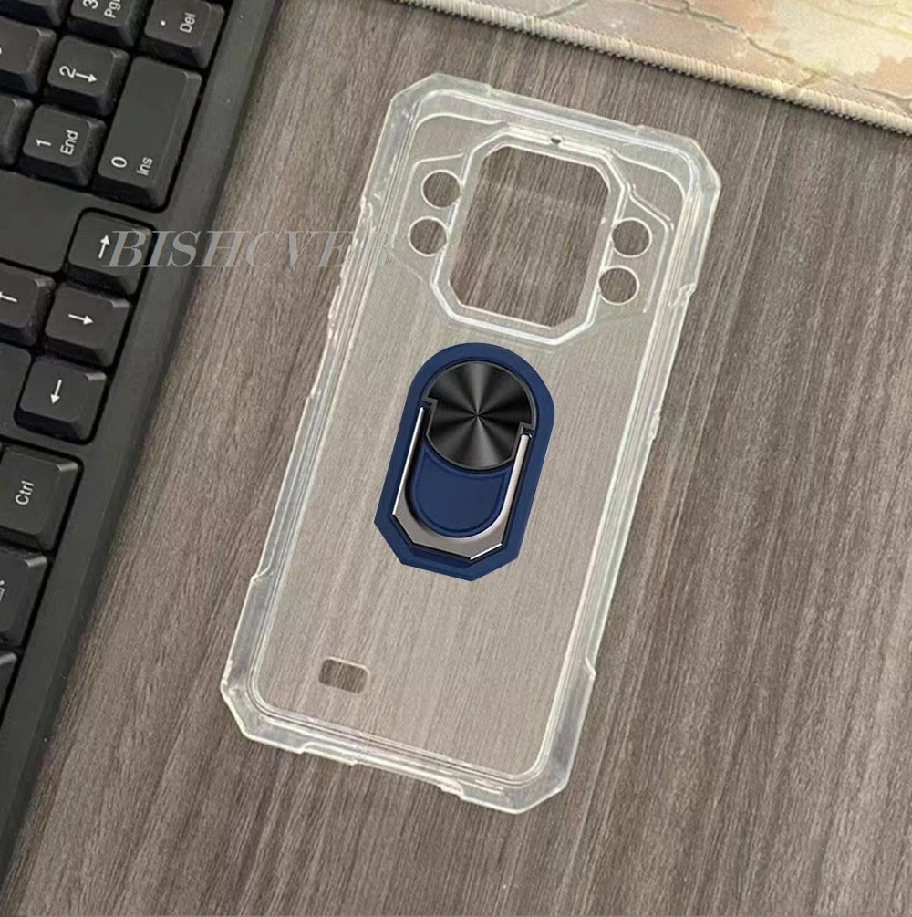 Durable Silicone Phone Case with Back Ring Holder Bracket - 6.72