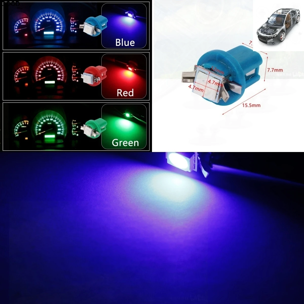 스즈키 스위프트 알토 지미니, 10Pcs LED 라이트 자동차 게이지 속도 대시 전구,
