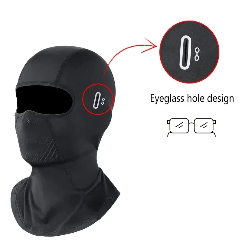 Motorcycle Balaclava Summer UV Protection Glasses Face Breathable Hole Men Women Quick-Drying Motorcyclist Winter Warm Ski Mask
