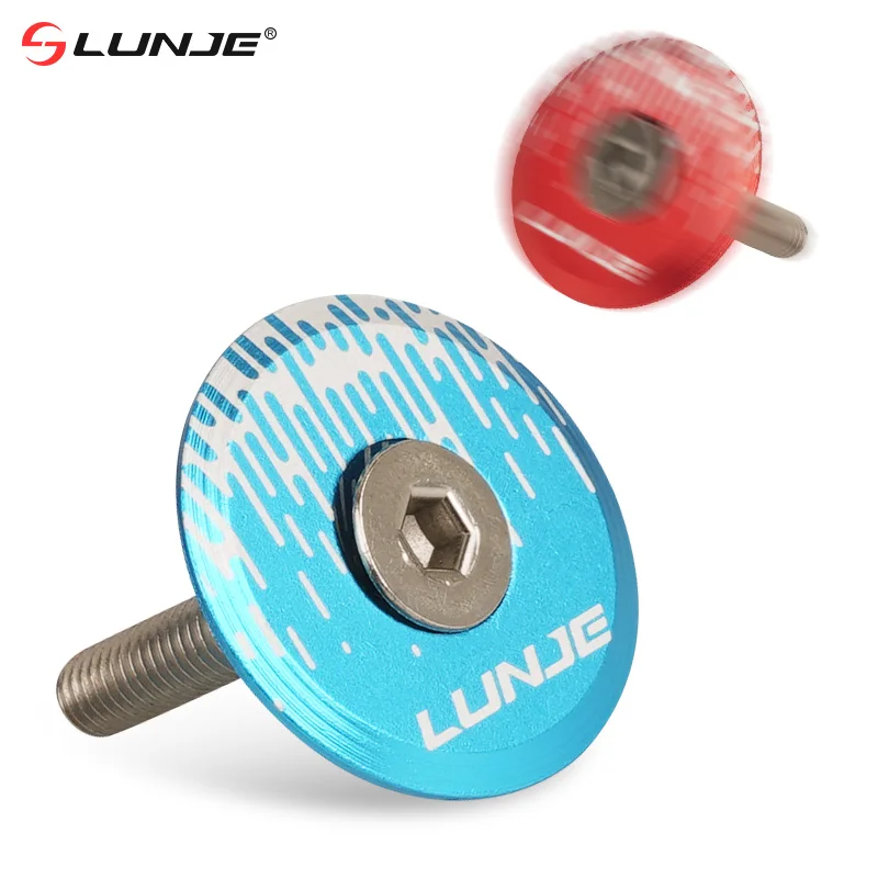 Bicycle Headset Cap Burnt MTB Road Bike Stem Headset Top Cover with Screw for 28.6mm Fork Head Tube Cycling Accessories bicycle head cap