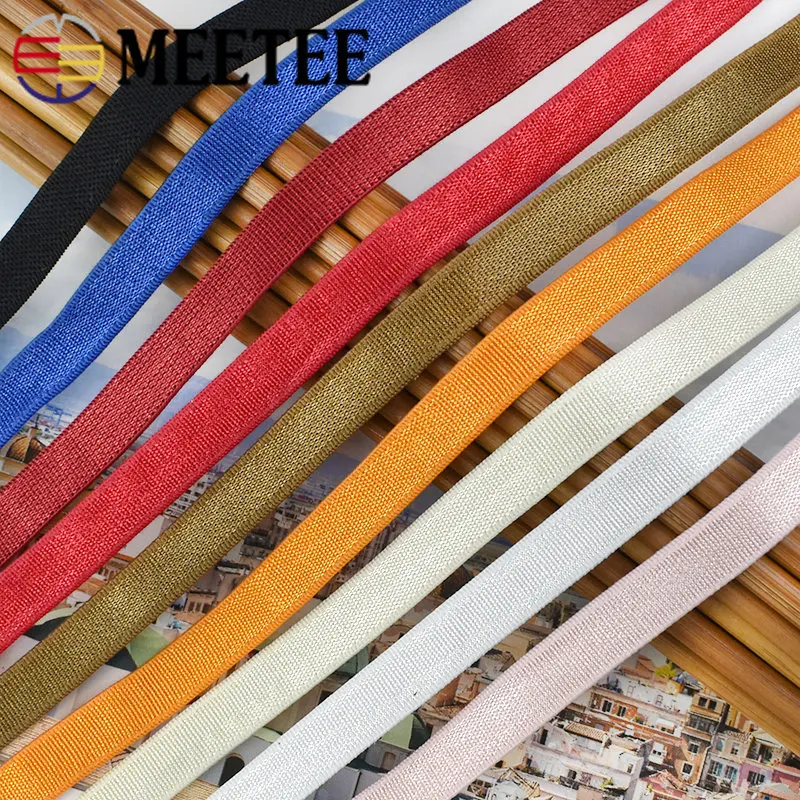 Meetee 21/42m 8mm Elastic Band Bright Shoulder Strap For Underwear Bra