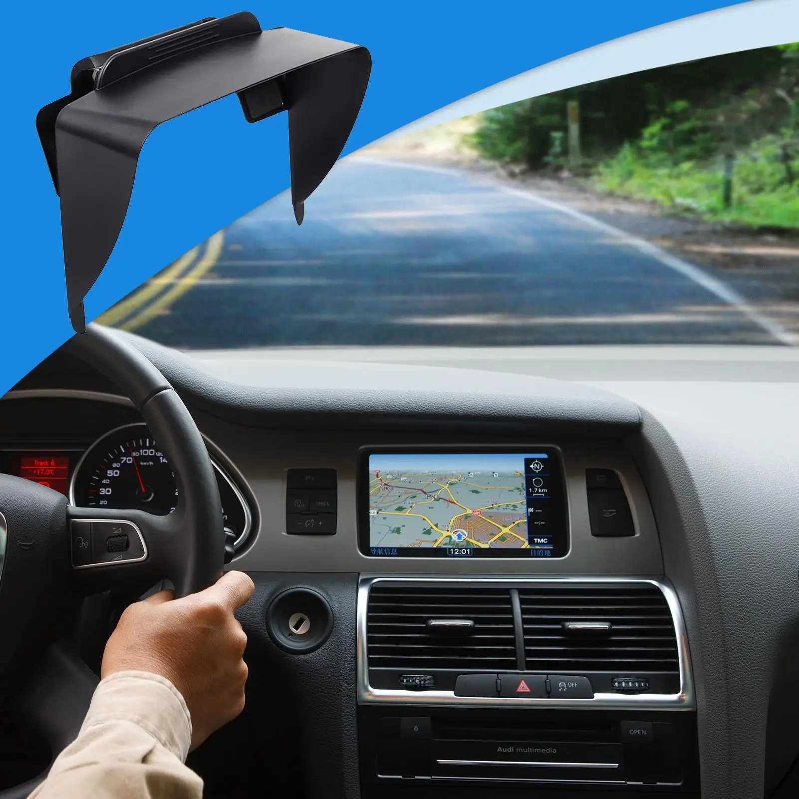 Copertura parasole GPS per auto Schermo GPS Parasole Visiera Cappuccio per 6 e 7 pollici Accessori di navigazione Auto DVD/gps - Image 2