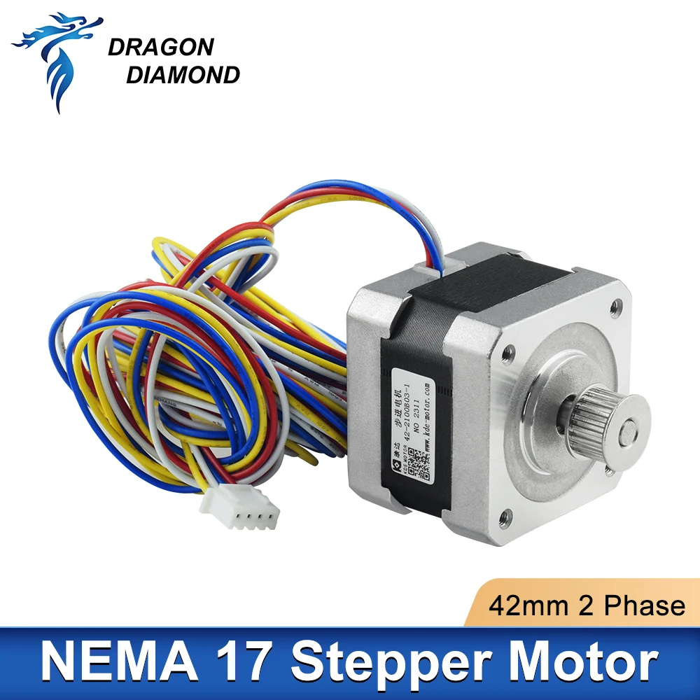 

Nema 17 2 Phase K40 Stepper Motor 0.6A 42mm Stepper Motor 4-lead for 3D Printer CNC Engraving Milling Machine