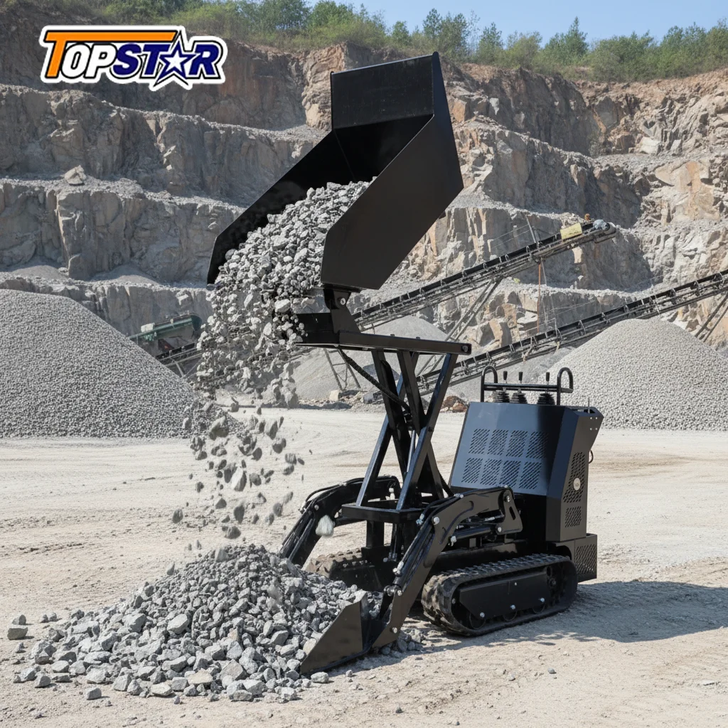 Schnelle Lieferung Mini-Dumper 800kg Raupendumper EURO 5 EPA Hochwertig Werksanpassbar für Landwirtschaft