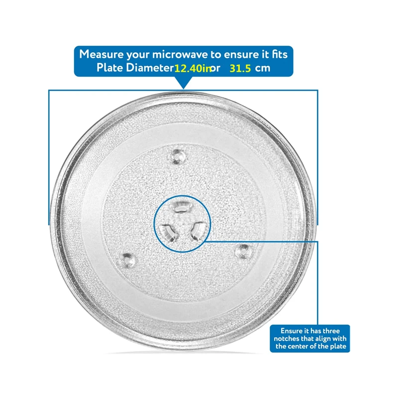 12.4 inch/31.5 cm Microwave Glass Plate / Microwave Glass Turntable