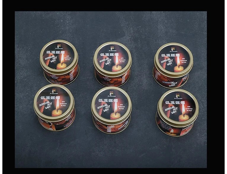 Dichen low temperature tin cans with candles Valentine's Day Games adult wax dripping smokeless environmental protection