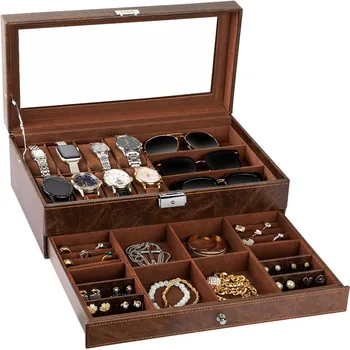2-Tier Lockable Watch Box 1