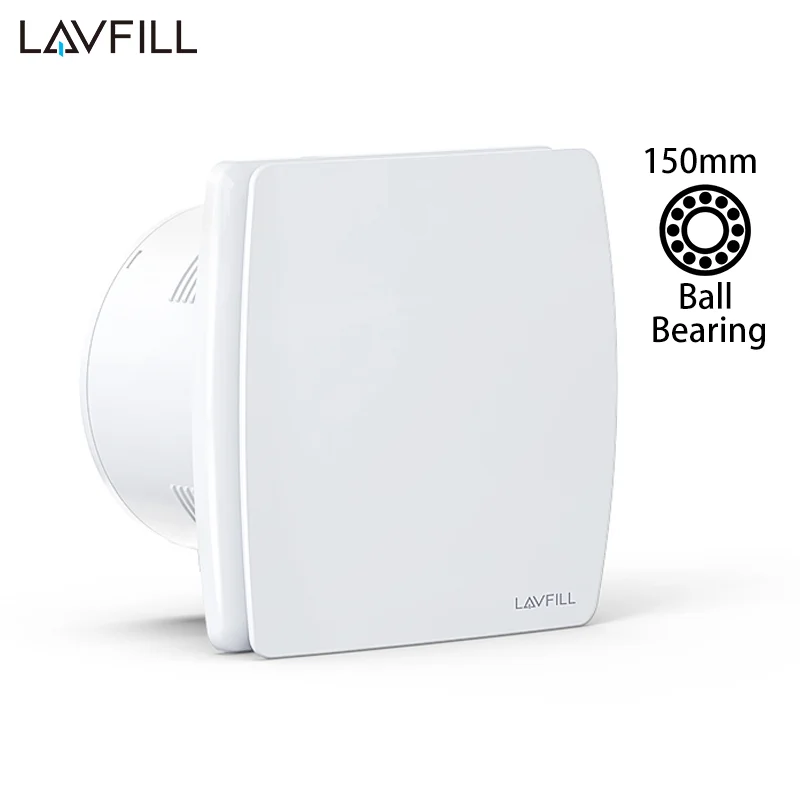

220V Duct 6 inch 150mm Ball Bearing Motor Shower Kitchen Bathroom Ceiling Wall Extractor Ventilation Fan with Back Valve