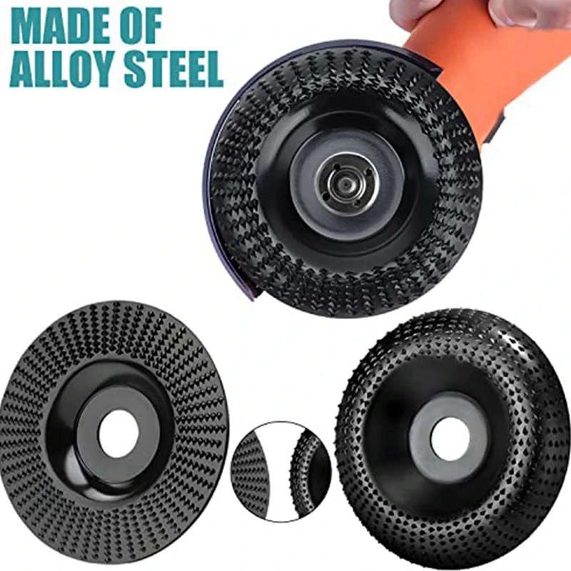 Wood Grinding Wheel For Angle Grinder 125Mm Wooden Carvings Wood Milling Cutter 2 Pack