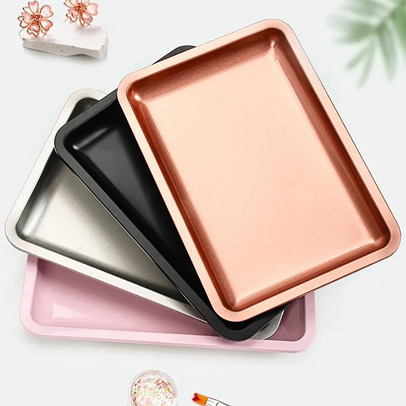 Stainless Steel Cosmetic Storage Tray Jewelry Tray Plate