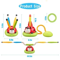 3 in 1 Ladybug Sport Entertainment Game Toy Multifunction Rope Skipping Machine Ferrule Jump Rocket Launcher Outdoor Educational 2