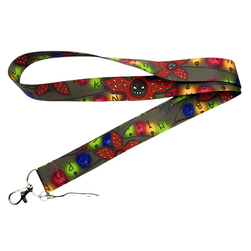 Alphabet Letter Flower Keychain Lanyard - Stylish Key Neck Strap for Cards, Badges & Decorations