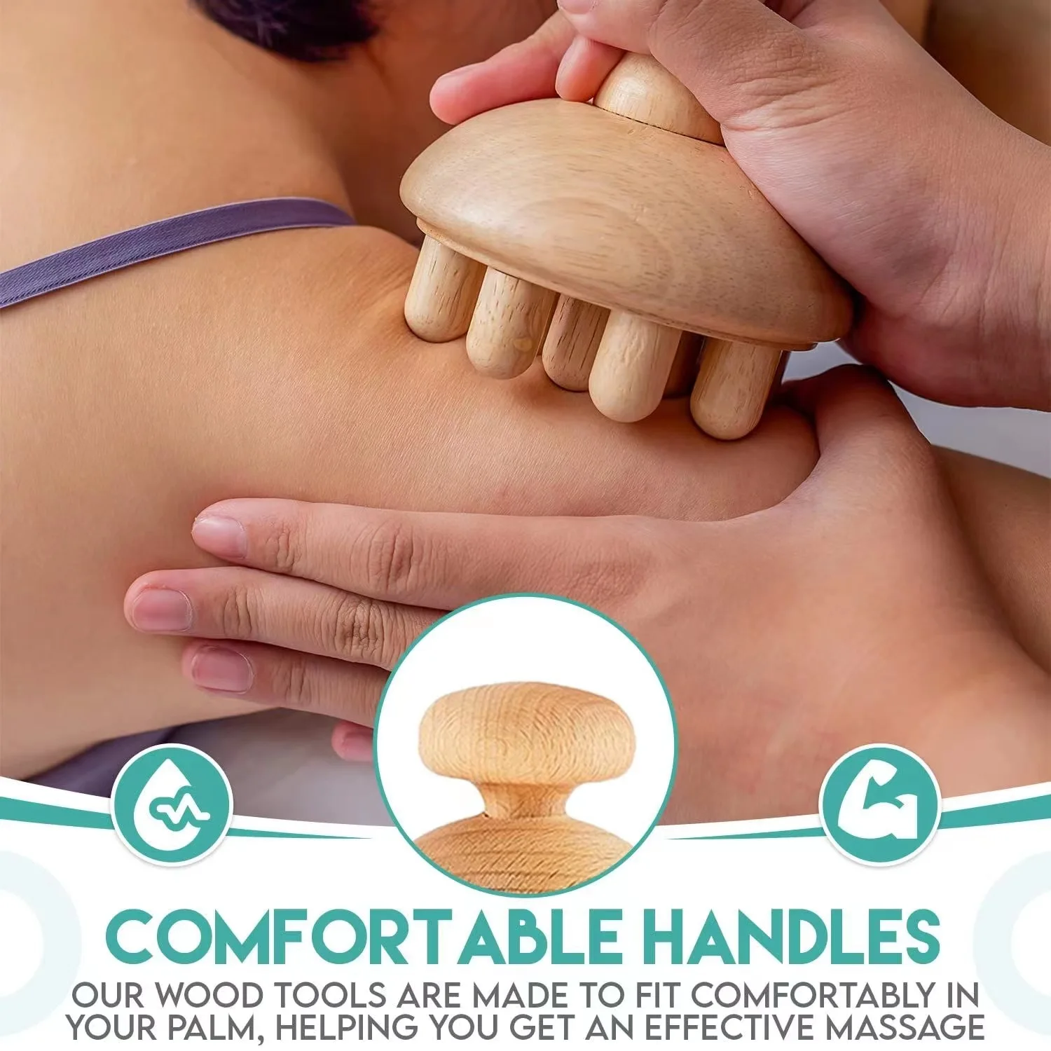 Holz Massage Set Zur Schmerztherapie Und Gegen Cellulite Am Körper_voghion.com