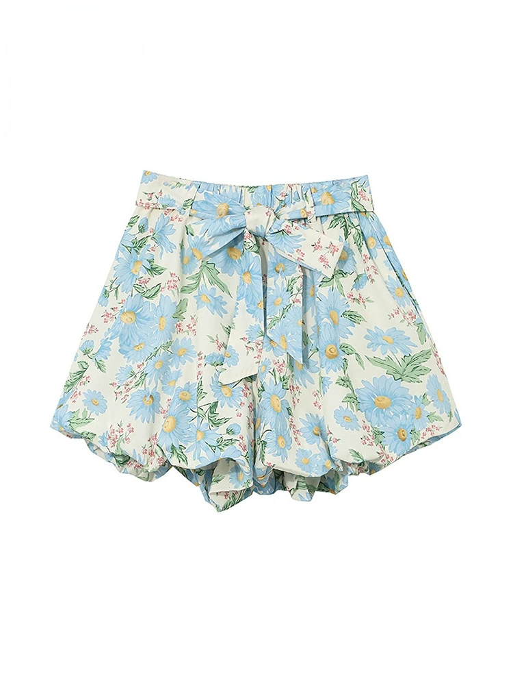 

Womens Shorts Summer Loose Short Pants High Waist Female 2023 Clothes Casual Korean Fashion Kawaii Floral Print Shorts For Women