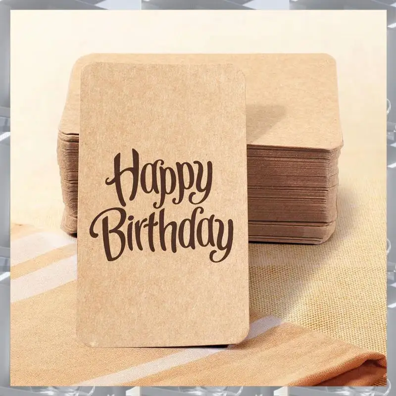 뜨거운 판매-100Pcs 빈 크래프트 종이 명함 단어 카드 메시지 카드 DIY 선물 카드, 100Pcs 빈 크래프트 종이 명함