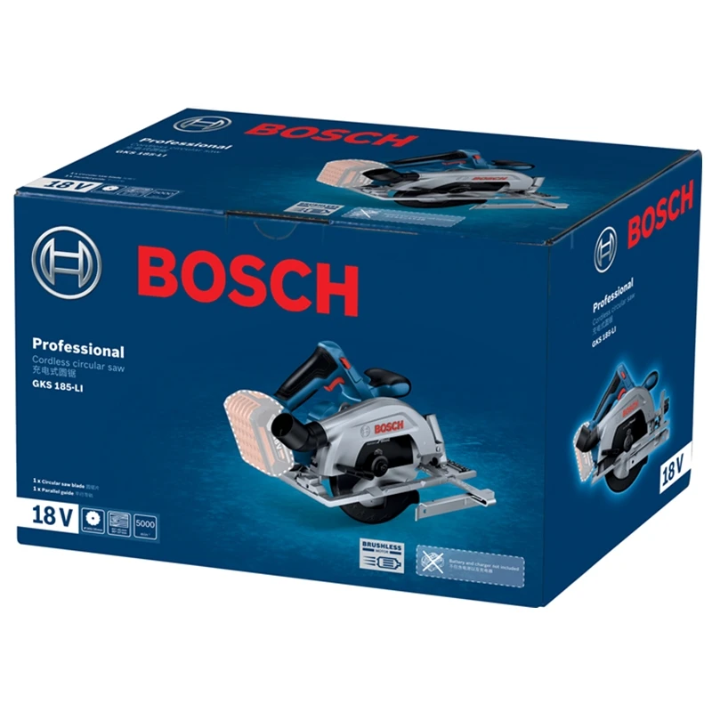 Bosch Professional GKS 185-LI Cordless Circular Saw 18V  Portable Woodworking Electric Saw 165mm 5000RPM Bare Tool 6