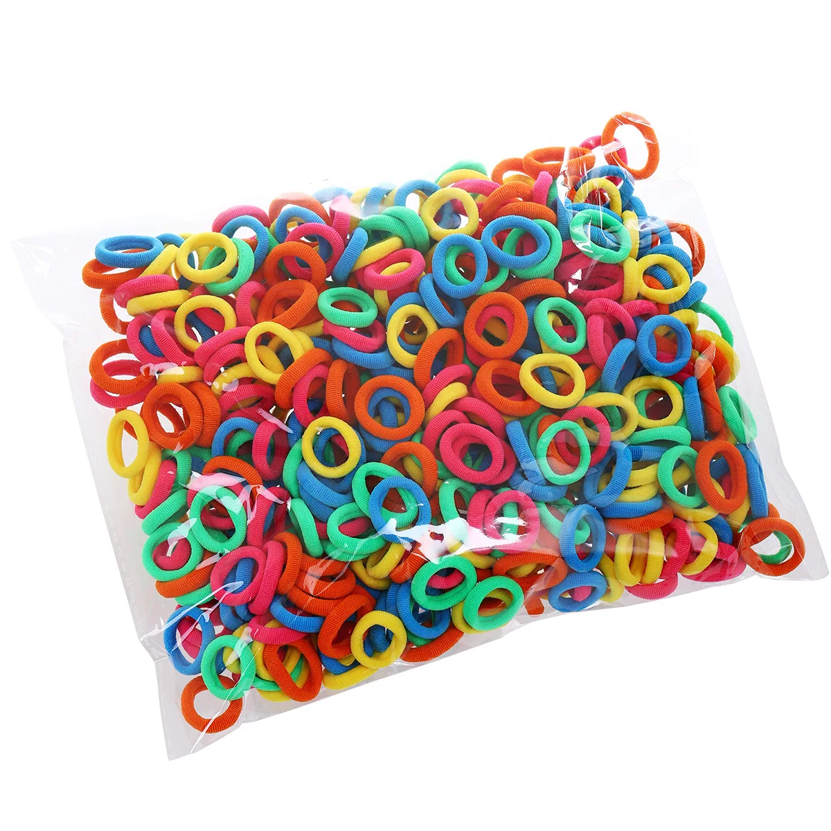 100/500Pcs 어린이를위한 헤어 밴드 다채로운 나일론 Scrunchie 헤어 타이 고무 밴드 어린이 탄성 리그 소녀 헤어 액세서리
