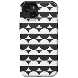 Vintage Y2K Retro Distressed Argyle Double - Layer Phone Case for iPhone 14 Plus (FLR - 409FLR68A1)