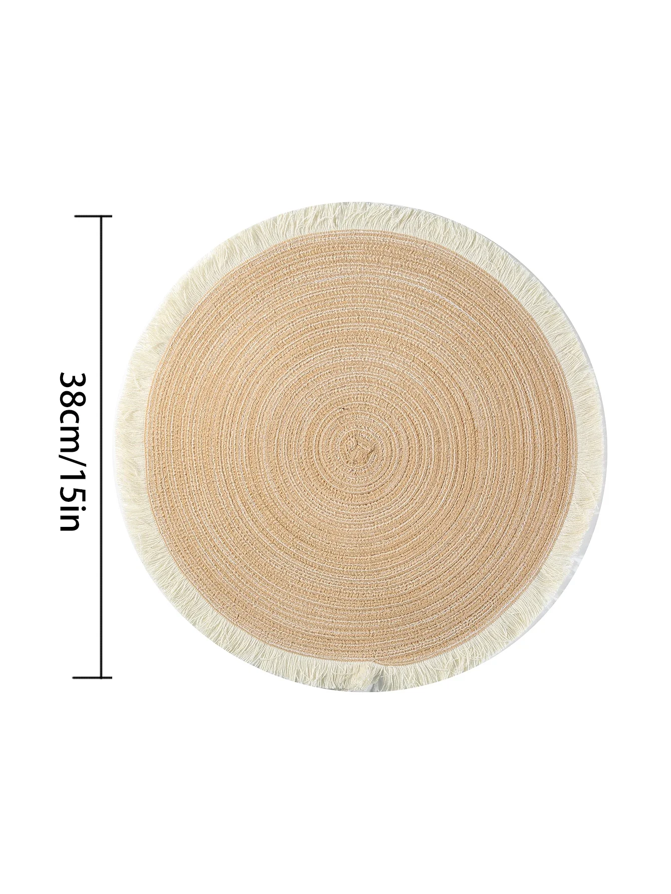 1pc Hot Selling Fringe Eco-friendly Household Non-Slip Heat-Resistant Morden Style Table Placemat Washable Mat For Dining Table