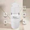Smart Toilet, Heated Seat Automatic Flush Tank Less Toilet Without Bidet, with Foot Sensor Flush, Power Outage Flushing, Soft 2