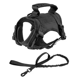 Escape-Proof Tactical Cat and Small Dog Harness with Soft Mesh and Control Handle (Black set)