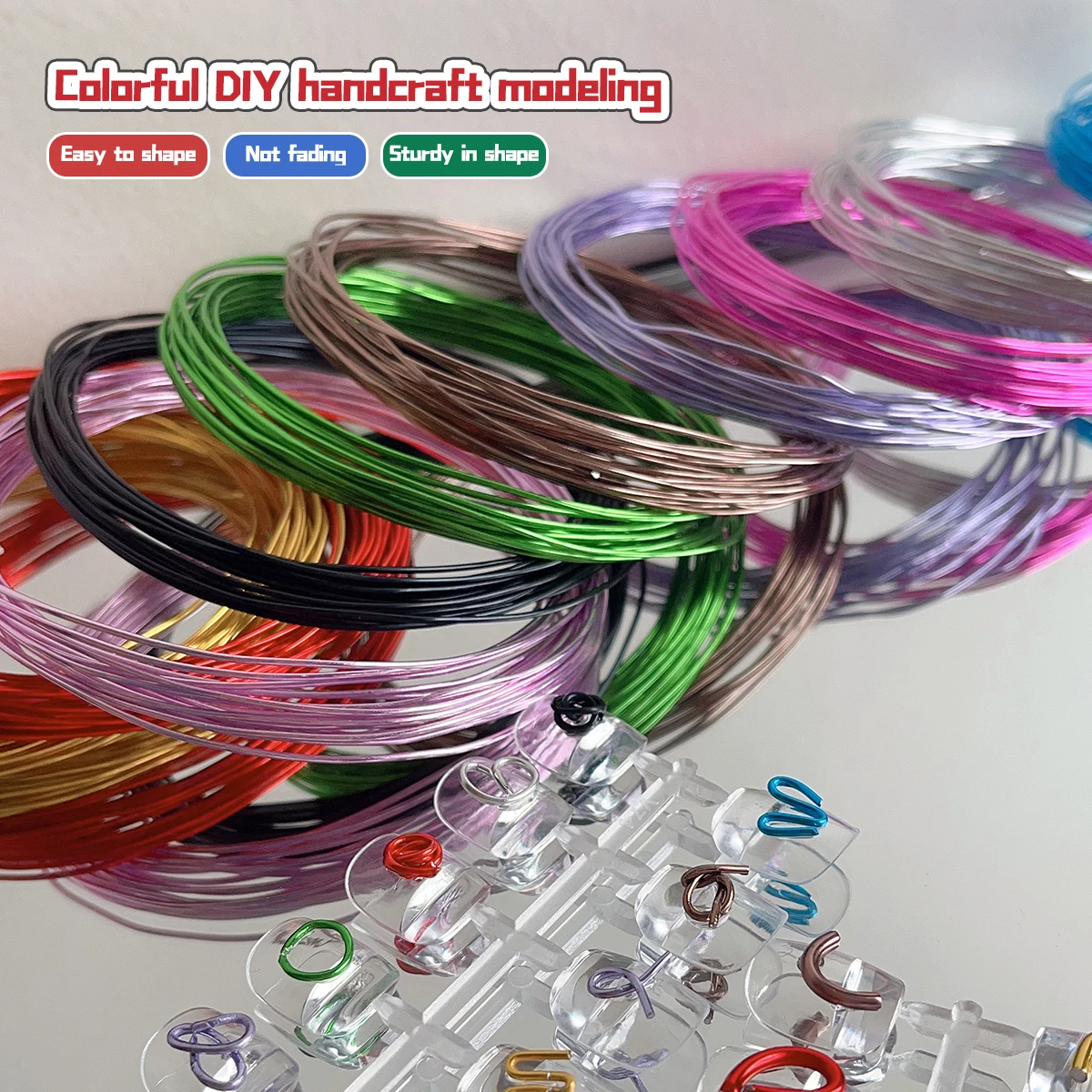 New colored metal aluminum wire nail art tools, handmade, non fading, sturdy and flexible nail accessories wholesale 5