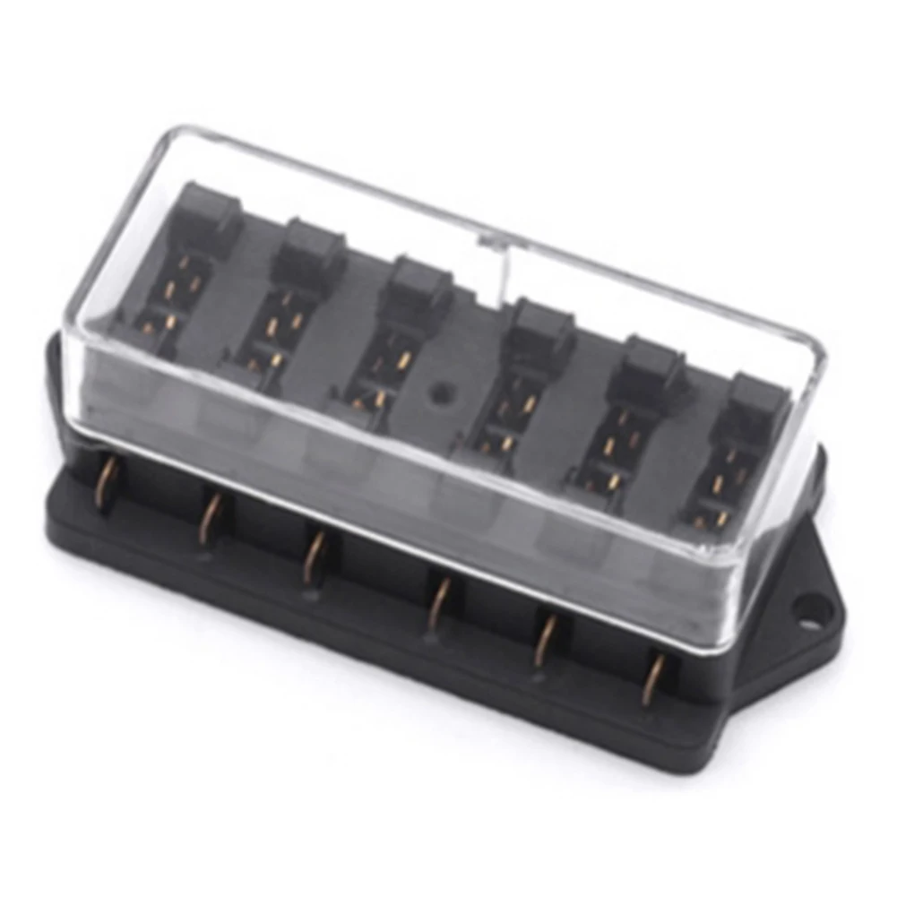 YJ-FB017 6 Ways 12-24V Automotive Circuit Blade Fuse Box for Car Truck Vehicle
