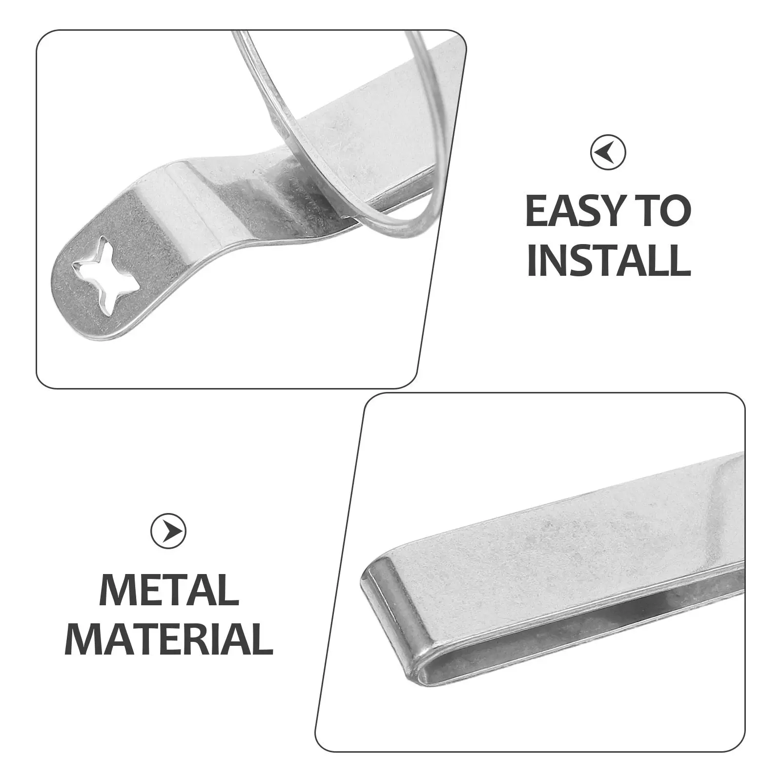 3Pcs 야외 손전등 벨트 클립 하이킹 캠핑 사이클링을위한 헤비 듀티 철 허리 마운트 손전등 홀더 클립 안전 미끄럼 방지