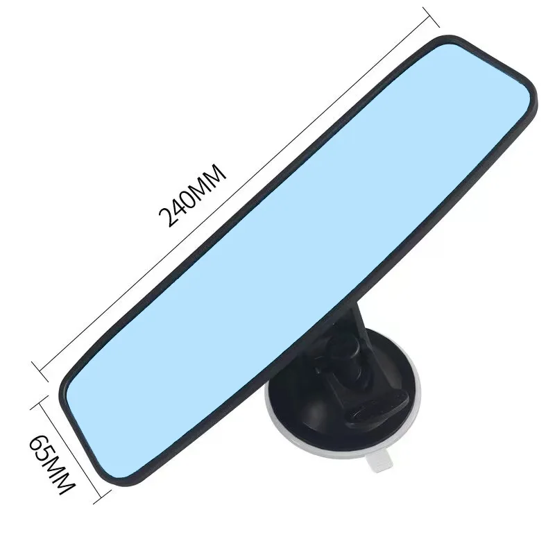 흡입 컵이 있는 광각 인테리어 자동차 거울 240 X 65mm, Universal 360 ° 후면 거울 회전