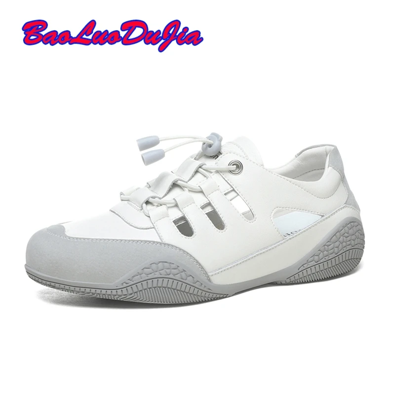 Flat bottomed Women's shoes women Genuine leather Slip on casual shoes Women's shoes