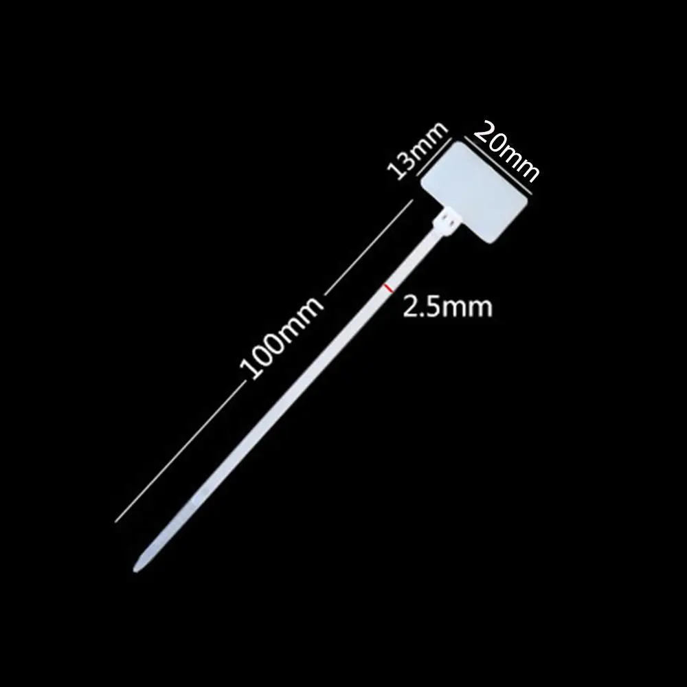100Pcs Cable Ties Plastic Label Strapping Tape Cable Tag Nylon Ties Colorful Tag Tag Labels Markers Self-locking Zip Ties