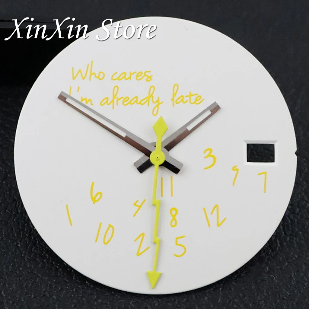 Sleek Red 28.5mm Watch Dial with Lightning Second Hands