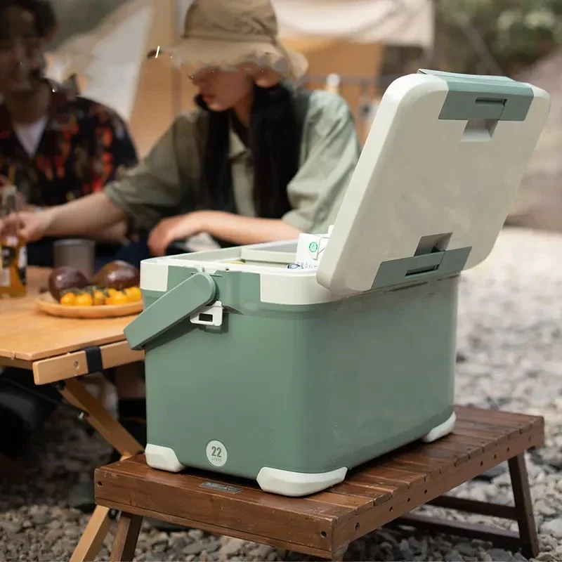 22L PP Outdoor Picnic Incubator Cooler Box Portable Camping Food Refrigeration Camping Coolers Preservation Cold Beer 2