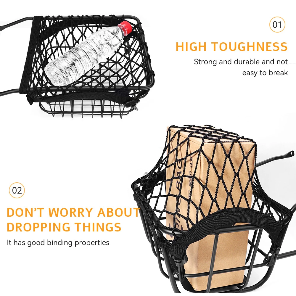 Motorcycle Helmet Holder Net 4 Metal/Plastic Hooks Motorbike Luggage Net Holder Mesh Storage Trunk Bag Accessories