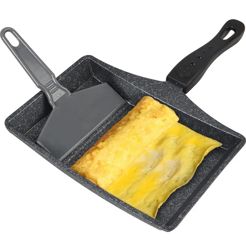 

Non-Stick Wave Bottom Tamagoyaki Omelette Saucepan Egg Roll Pancake Frying Pan Cooking Pots Kitchenware Kitchen Cookware Tools