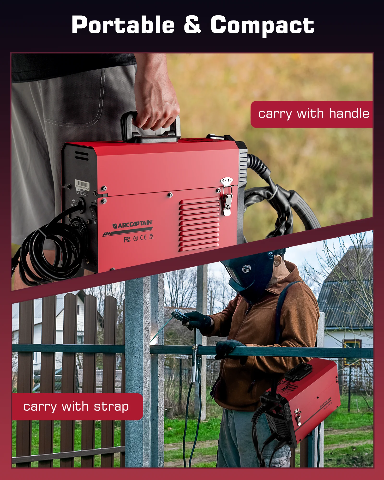 ARCCAPTAIN 3 in 1 Welding Machine DC110V Inverter 130Amp Semi-automatic  Lift Tig Argon ARC MMA Mig Welder No Gas IGBT For Home 3