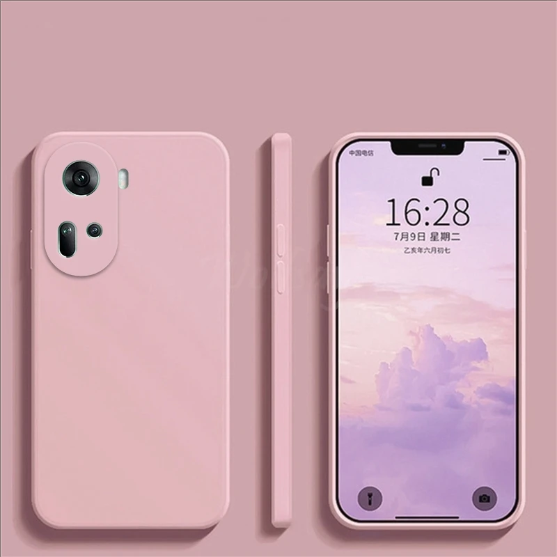 Liquid Silicone Soft Phone Case - Plain Shell Protector Cover