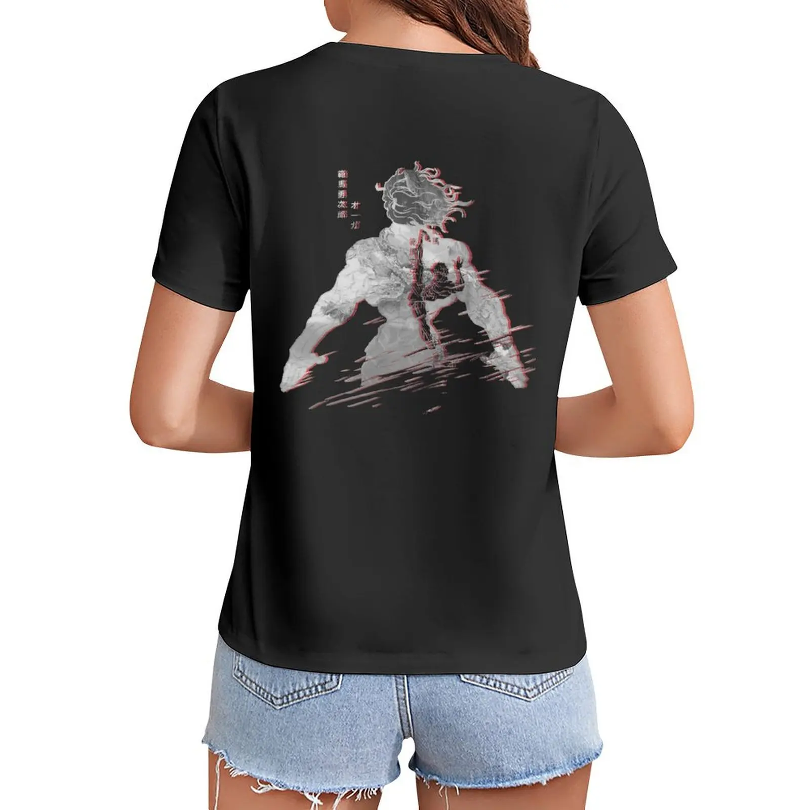 

Hanma Legacy Grey Ver. T-Shirt plus size tops blanks graphics Women clothes