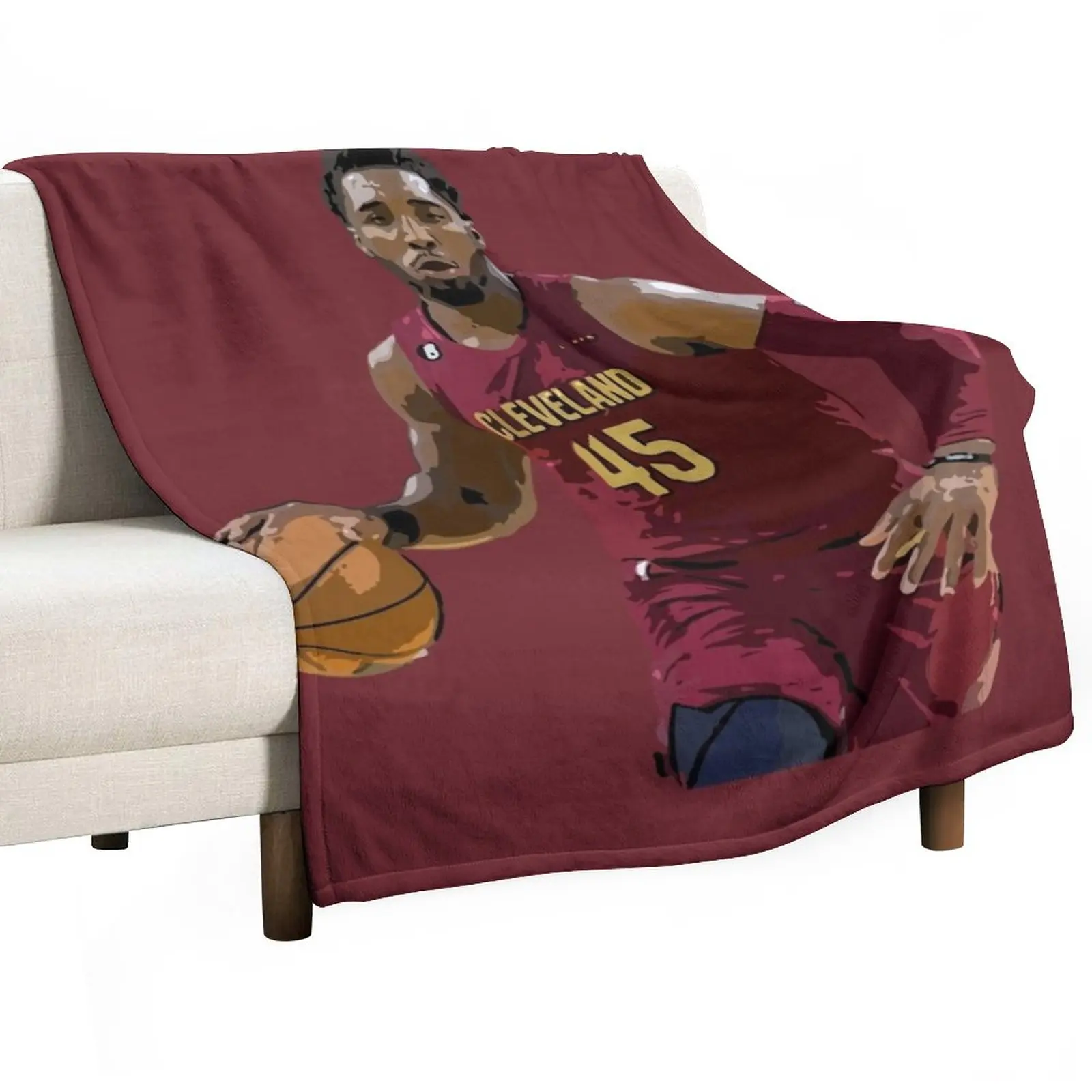 

Donovan Mitchell Throw Blanket Multi-Purpose Winter bed blankets Dorm Room Essentials